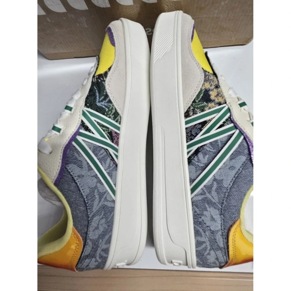 Desigual Women leather fabric patchwork laced up Sneakers Low US 10/EUR41‎